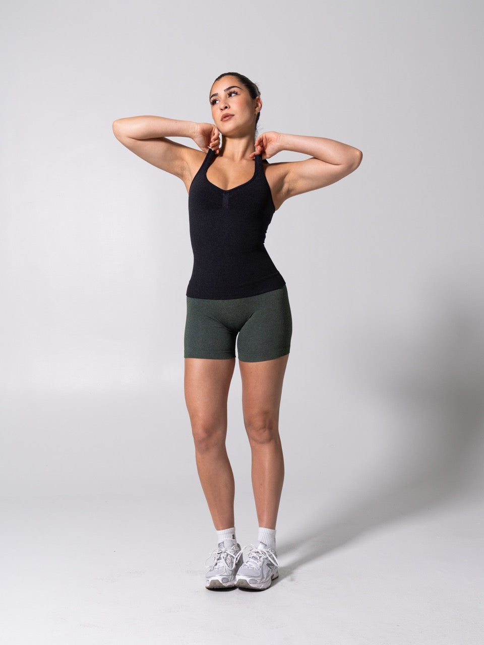 **PREORDER** Miracle Seamless Hip Tank - Heather Charcoal
