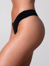 Thumbnail 1 of Invisible Hip Rise Thong - Onyx Black, 1 of 4