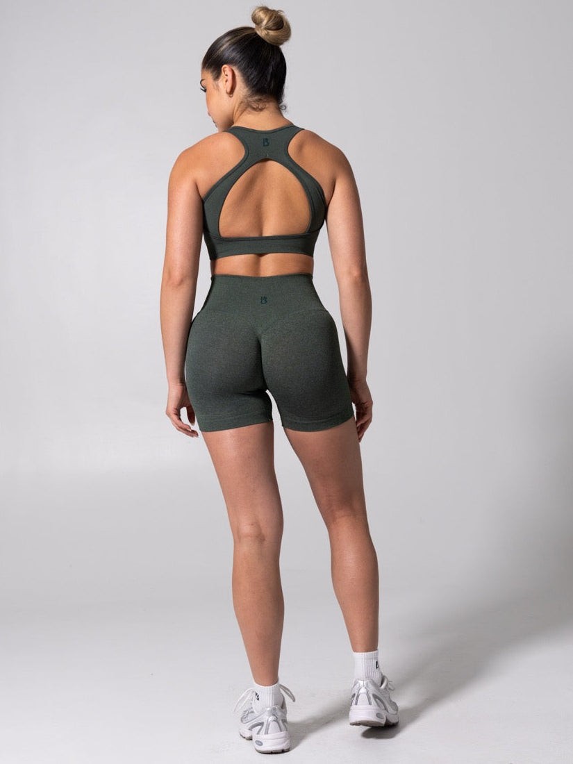 Miracle Seamless High Rise Short 4.5" - Heather Limon Pepino
