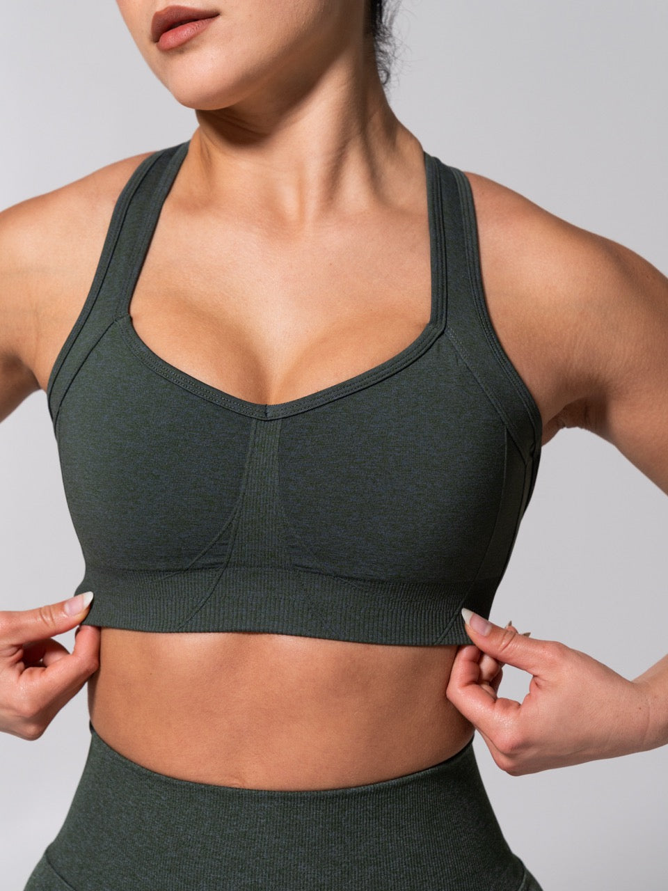 **PREORDER** Vida Seamless Sports Bra - Heather Limon Pepino