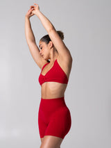 Thumbnail 5 of **PREORDER** Micro Seamless Sports Bra - Heather Lipstick Red, 5 of 10