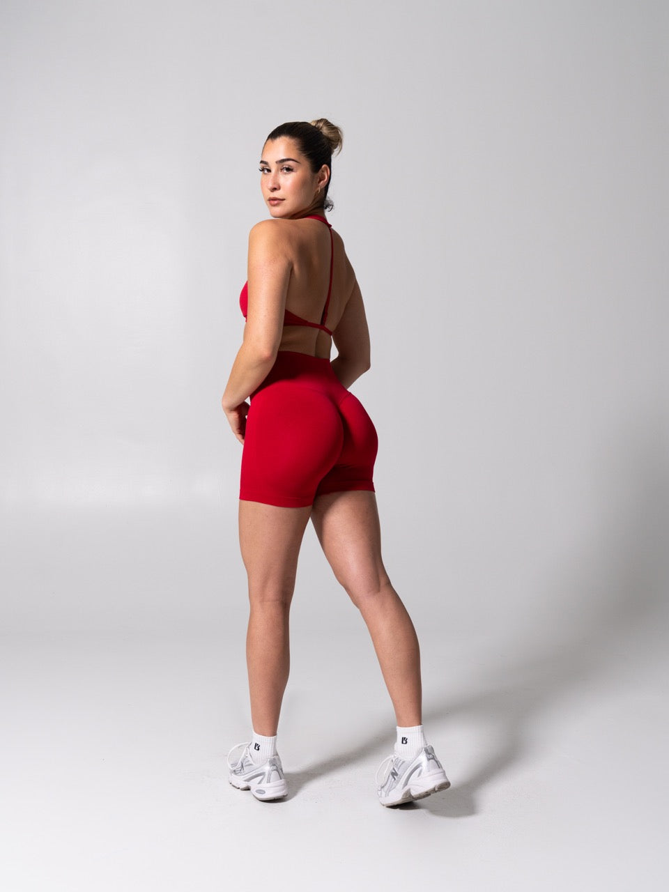 **PREORDER** Micro Seamless Sports Bra - Heather Lipstick Red
