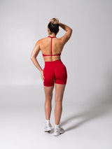 Thumbnail 4 of **PREORDER** Micro Seamless Sports Bra - Heather Lipstick Red, 4 of 10