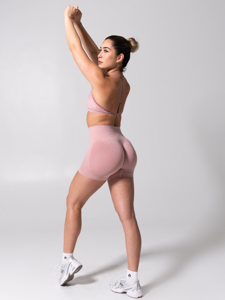 Miracle Seamless High Rise Short 4.5" - Heather Rose Water