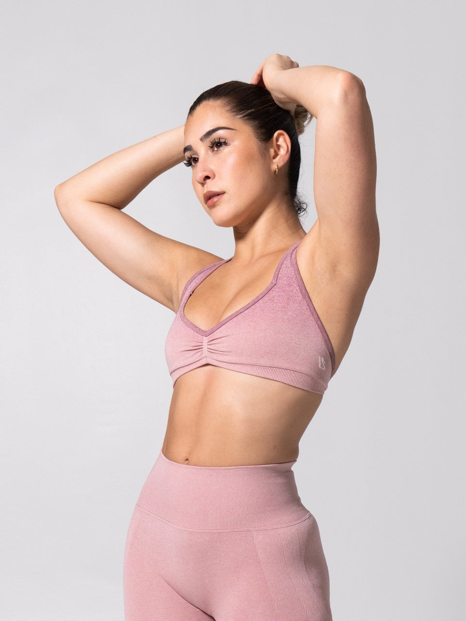 **PREORDER** Micro Seamless Sports Bra - Heather Rose Ombre