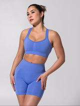 Thumbnail 3 of **PREORDER** Vida Seamless Sports Bra - Heather Azul, 3 of 9