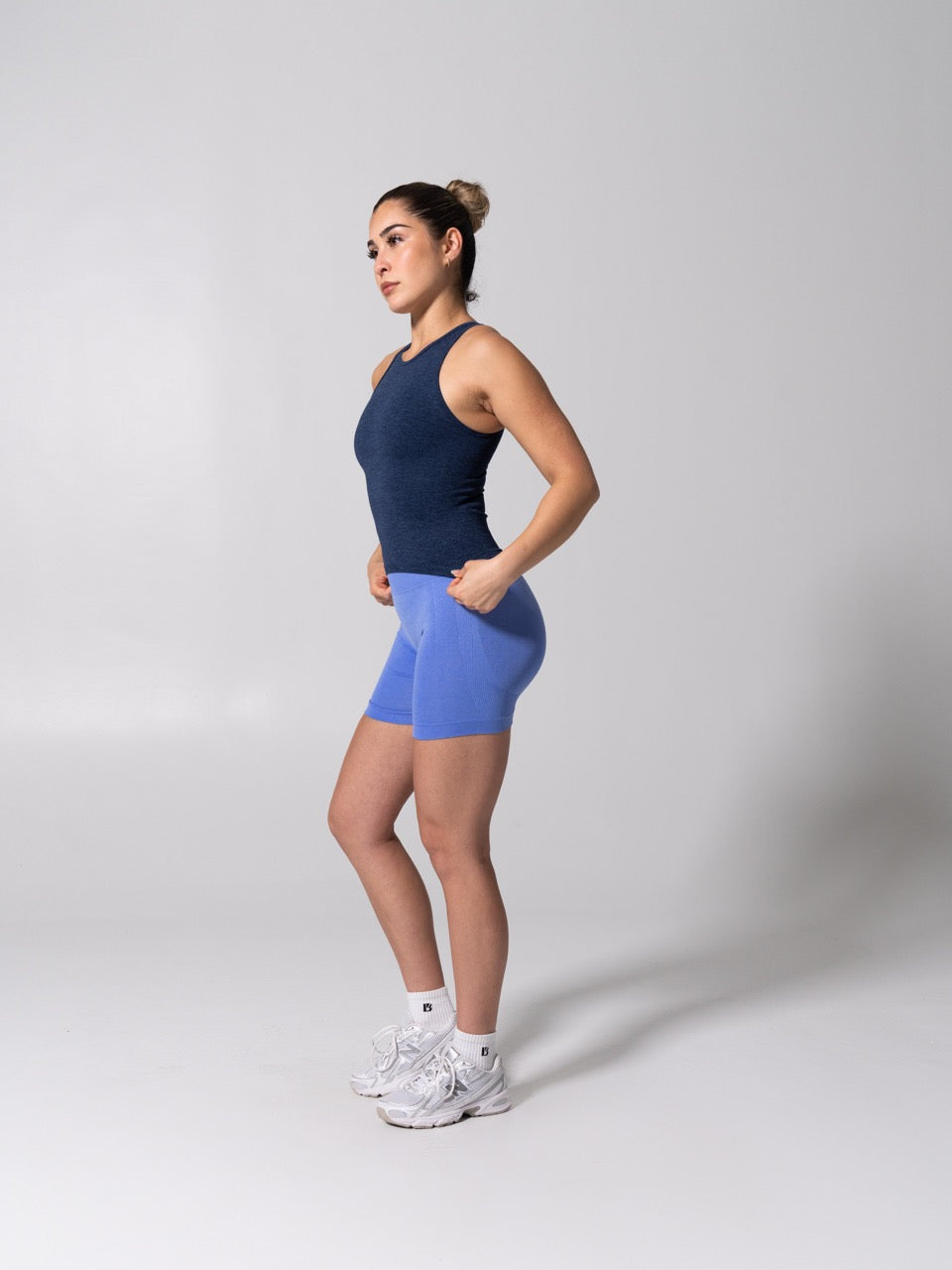 **PREORDER** Shape Seamless Hip Tank - Heather Baked Blue