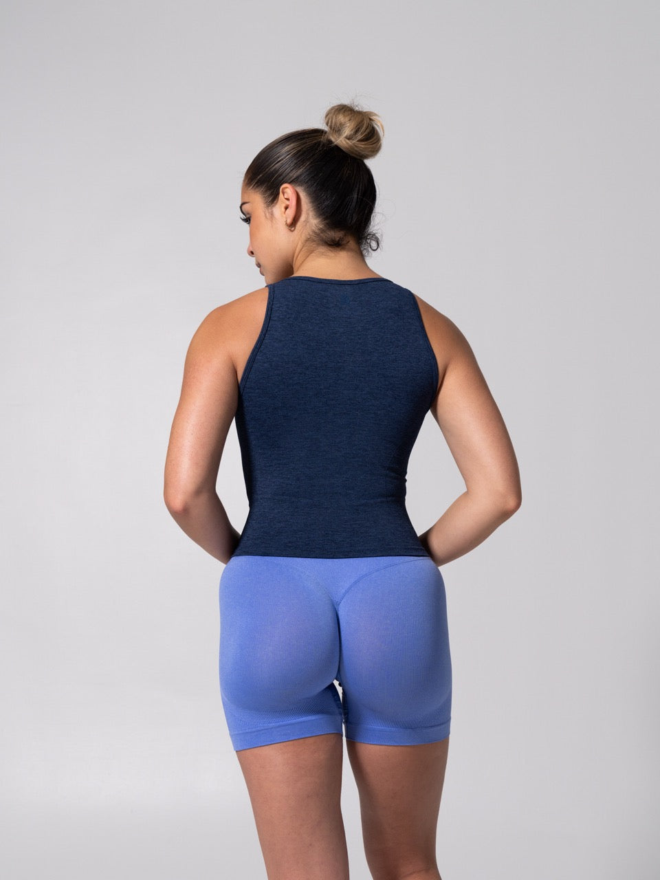 **PREORDER** Shape Seamless Hip Tank - Heather Baked Blue