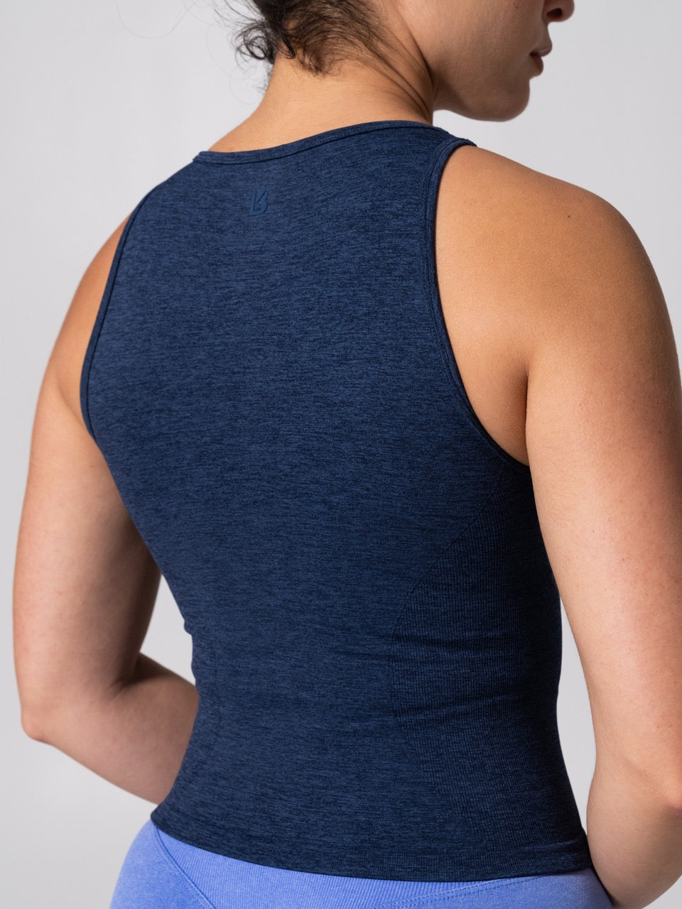 **PREORDER** Shape Seamless Hip Tank - Heather Baked Blue
