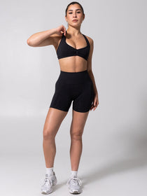 Miracle Seamless High Rise Short 4.5" - Heather Charcoal