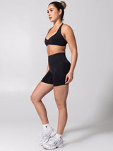 Thumbnail 3 of Miracle Seamless High Rise Short 4.5" - Heather Charcoal, 3 of 5
