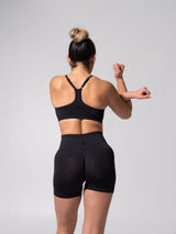 Thumbnail 4 of **PREORDER** Power Seamless Sports Bra - Heather Charcoal, 4 of 8