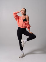 Thumbnail 2 of Threads Waist Zip Hoodie - Sorbet, 2 of 10