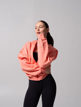 Thumbnail 3 of Threads Waist Zip Hoodie - Sorbet, 3 of 10
