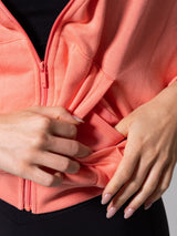 Thumbnail 9 of Threads Waist Zip Hoodie - Sorbet, 9 of 10