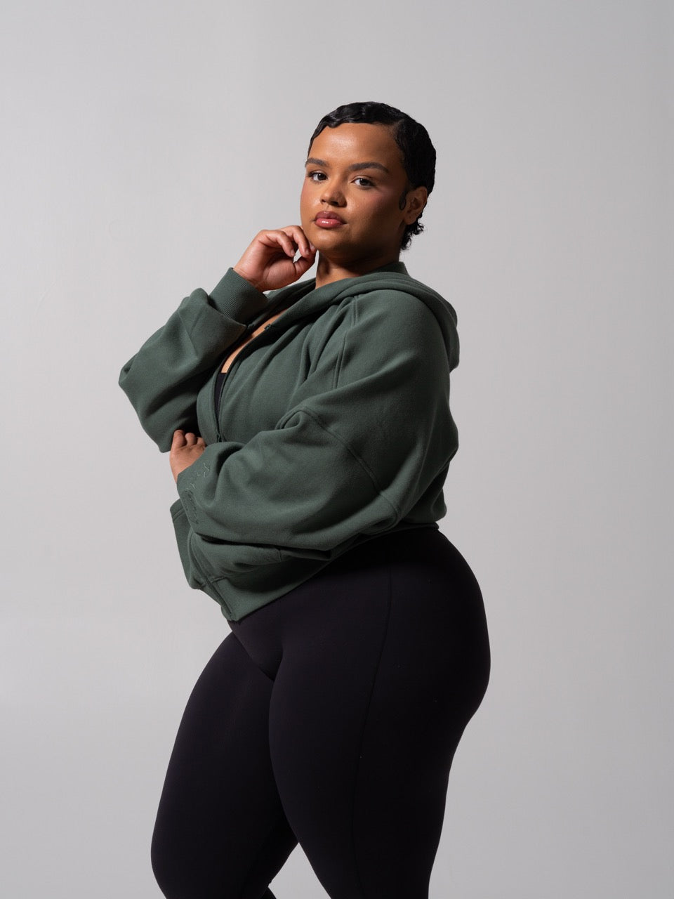 Threads Waist Zip Hoodie - Limon Pepino