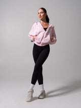 Thumbnail 2 of Threads Waist Zip Hoodie - Light Hot Mess, 2 of 11