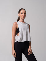 Thumbnail 4 of Essential Waist Tank - Heather Grey, 4 of 6