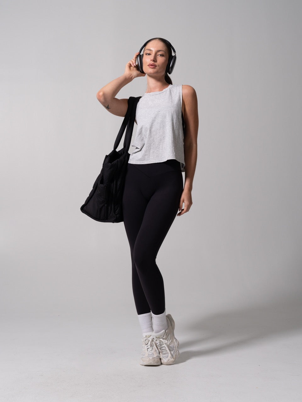 Essential Waist Tank - Heather Grey