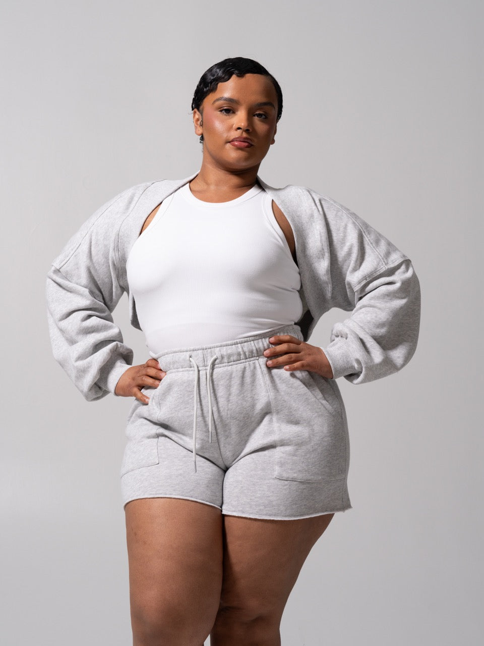 Threads Bolero - Heather Grey