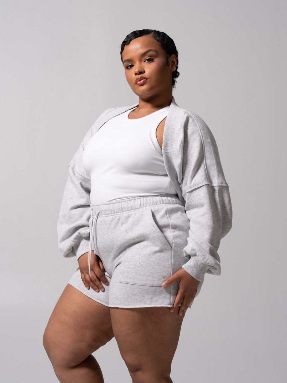 Threads Bolero - Heather Grey