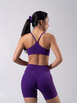 Thumbnail 3 of Reversible Sports Bra - Grape Jelly and Lava Print, 3 of 12