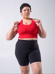 Rosa Sports Bra - Lipstick Red