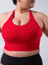 Thumbnail 2 of Rosa Sports Bra - Lipstick Red, 2 of 6