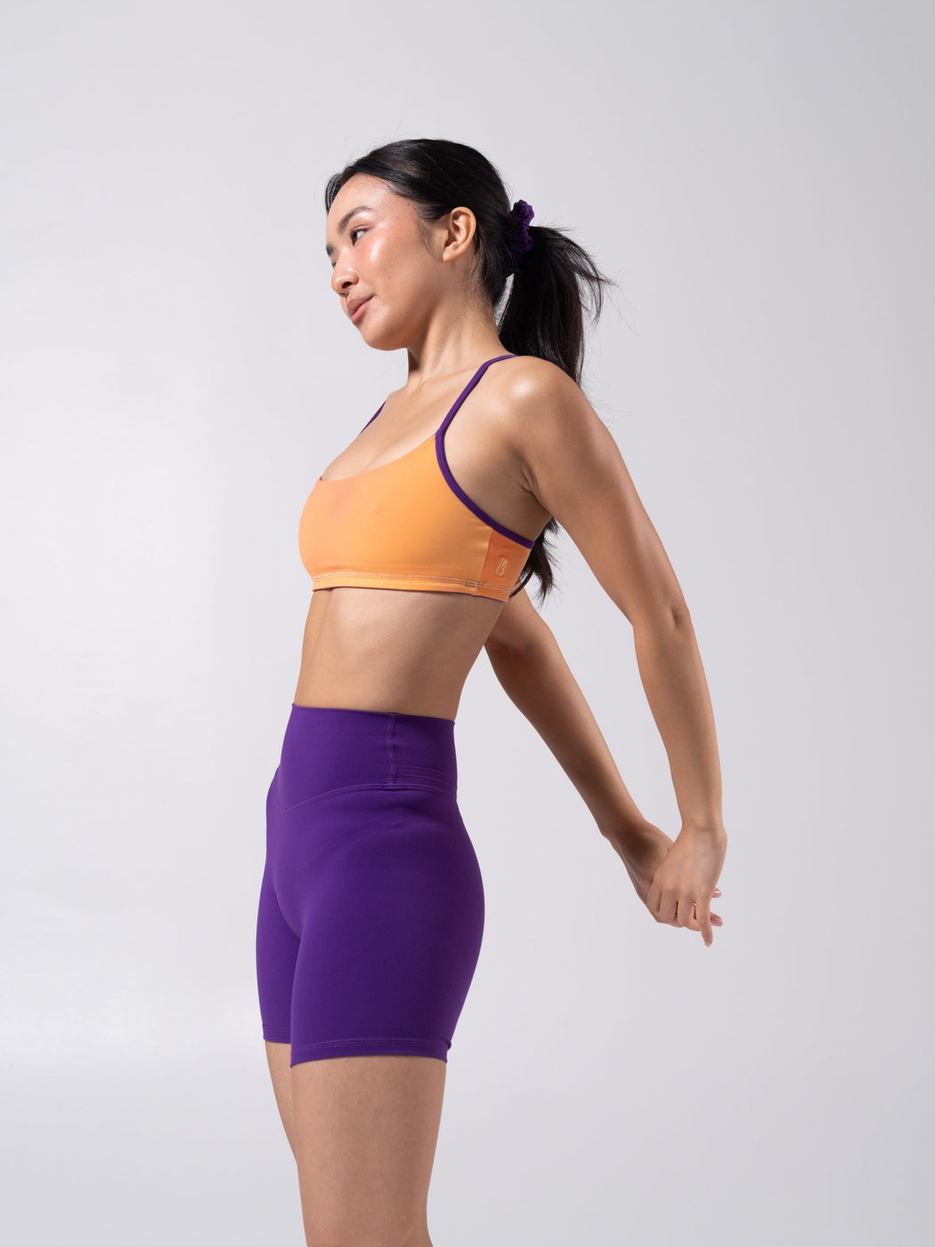 Reversible Sports Bra - Grape Jelly and Lava Print