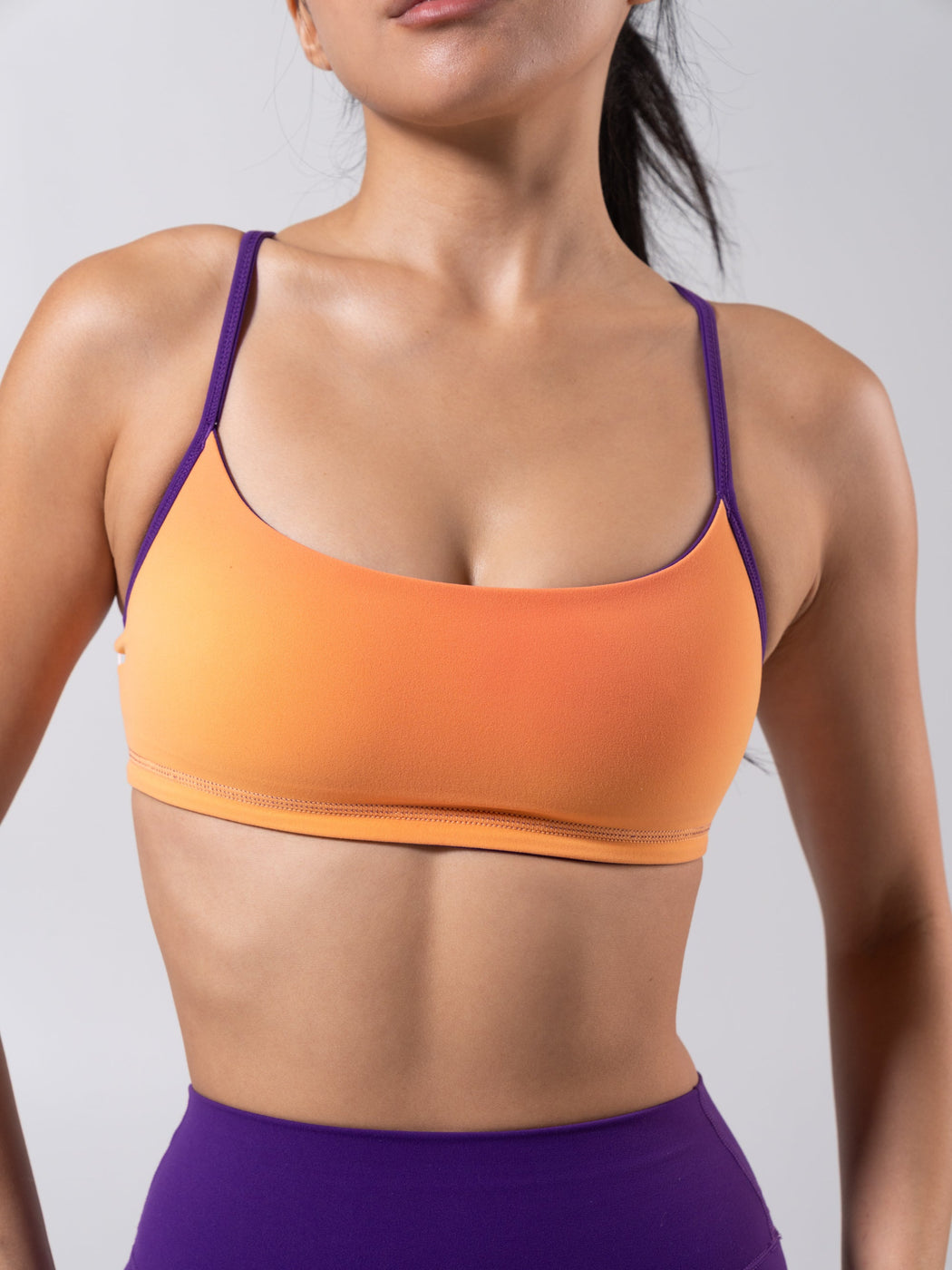 Reversible Sports Bra - Grape Jelly and Lava Print
