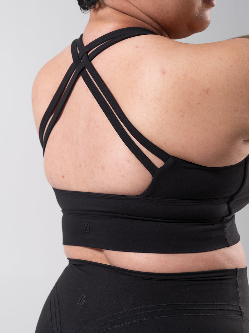 Rosa Sports Bra - Onyx Black