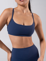 Thumbnail 1 of Reversible Sports Bra - Baked Blue and White, 1 of 10