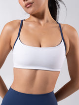 Thumbnail 7 of Reversible Sports Bra - Baked Blue and White, 7 of 10
