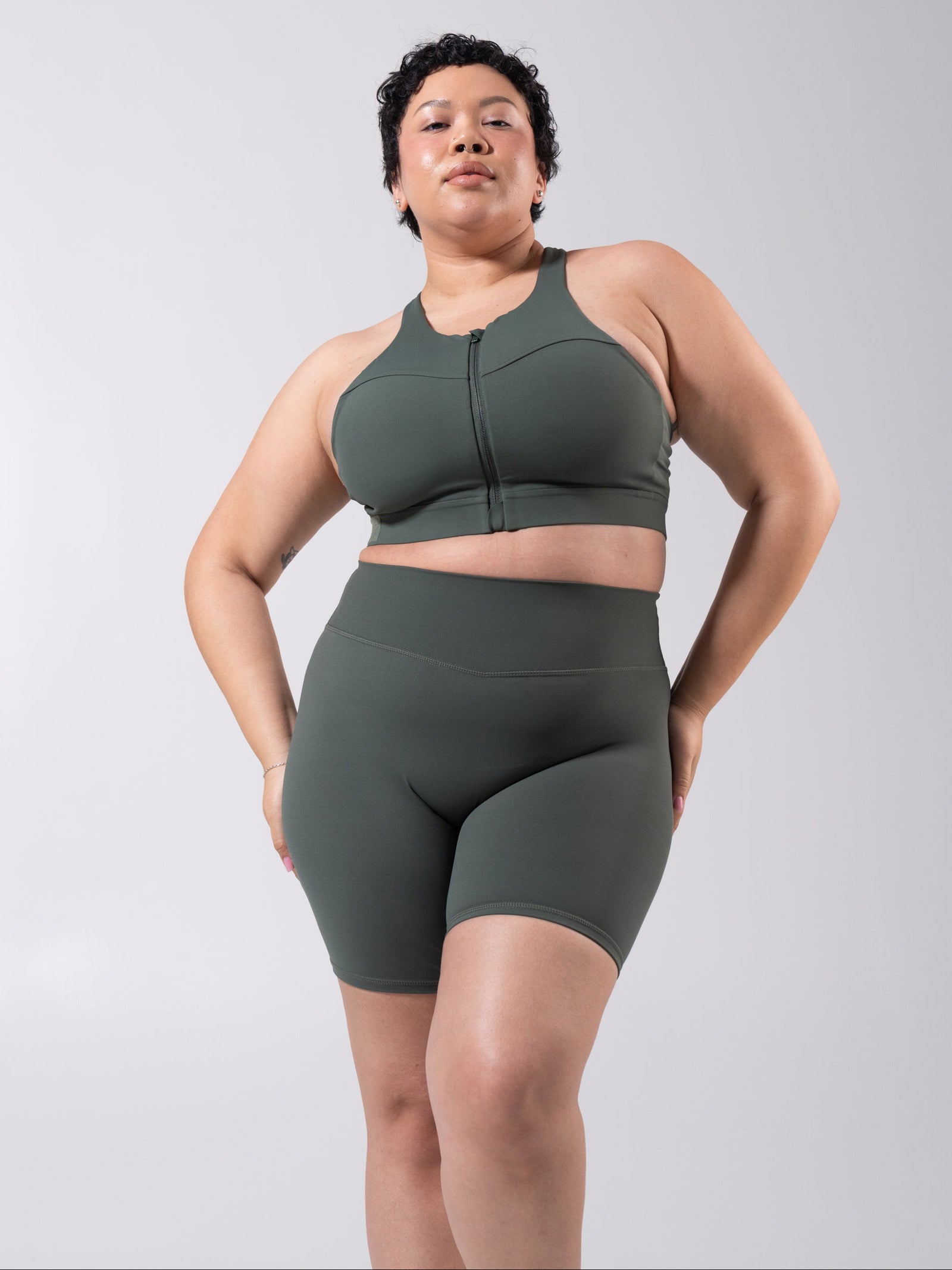Wicked Zip Sports Bra - Limon Pepino
