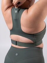Thumbnail 2 of Wicked Zip Sports Bra - Limon Pepino, 2 of 6