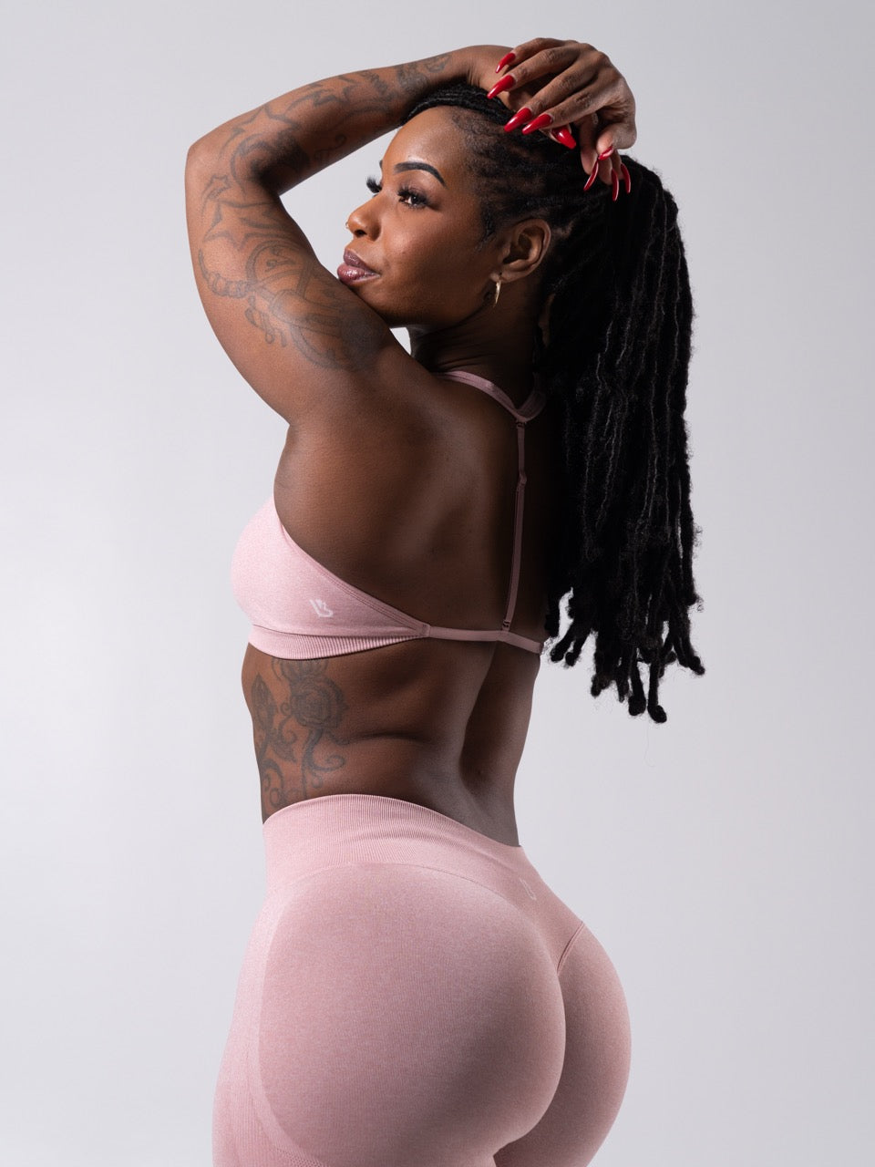 **PREORDER** Micro Seamless Sports Bra - Heather Rose Water
