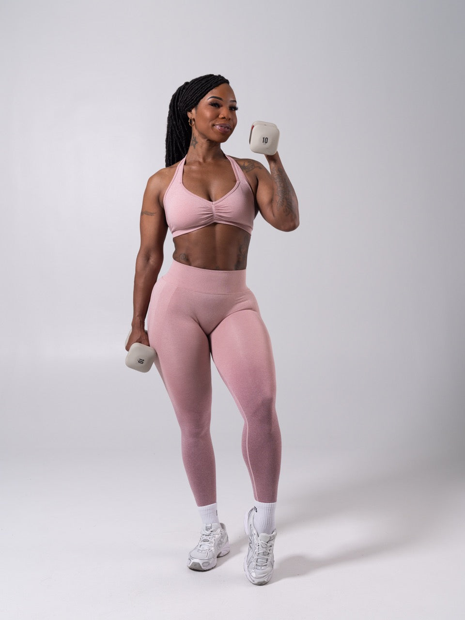 **PREORDER** Micro Seamless Sports Bra - Heather Rose Water