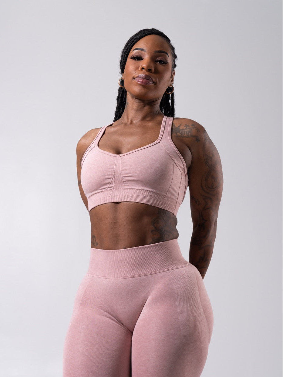 **PREORDER** Vida Seamless Sports Bra - Heather Rose Water