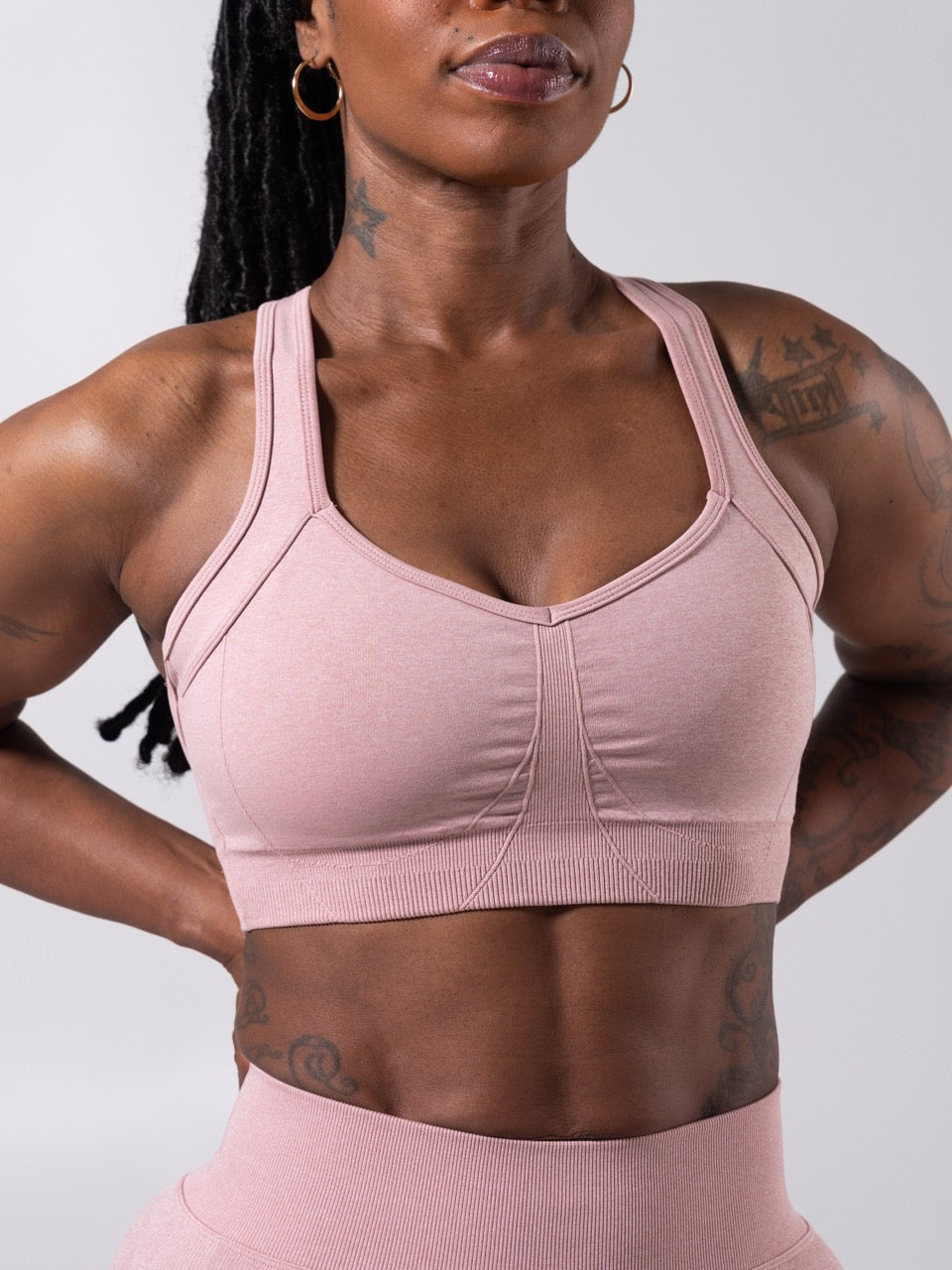 **PREORDER** Vida Seamless Sports Bra - Heather Rose Water