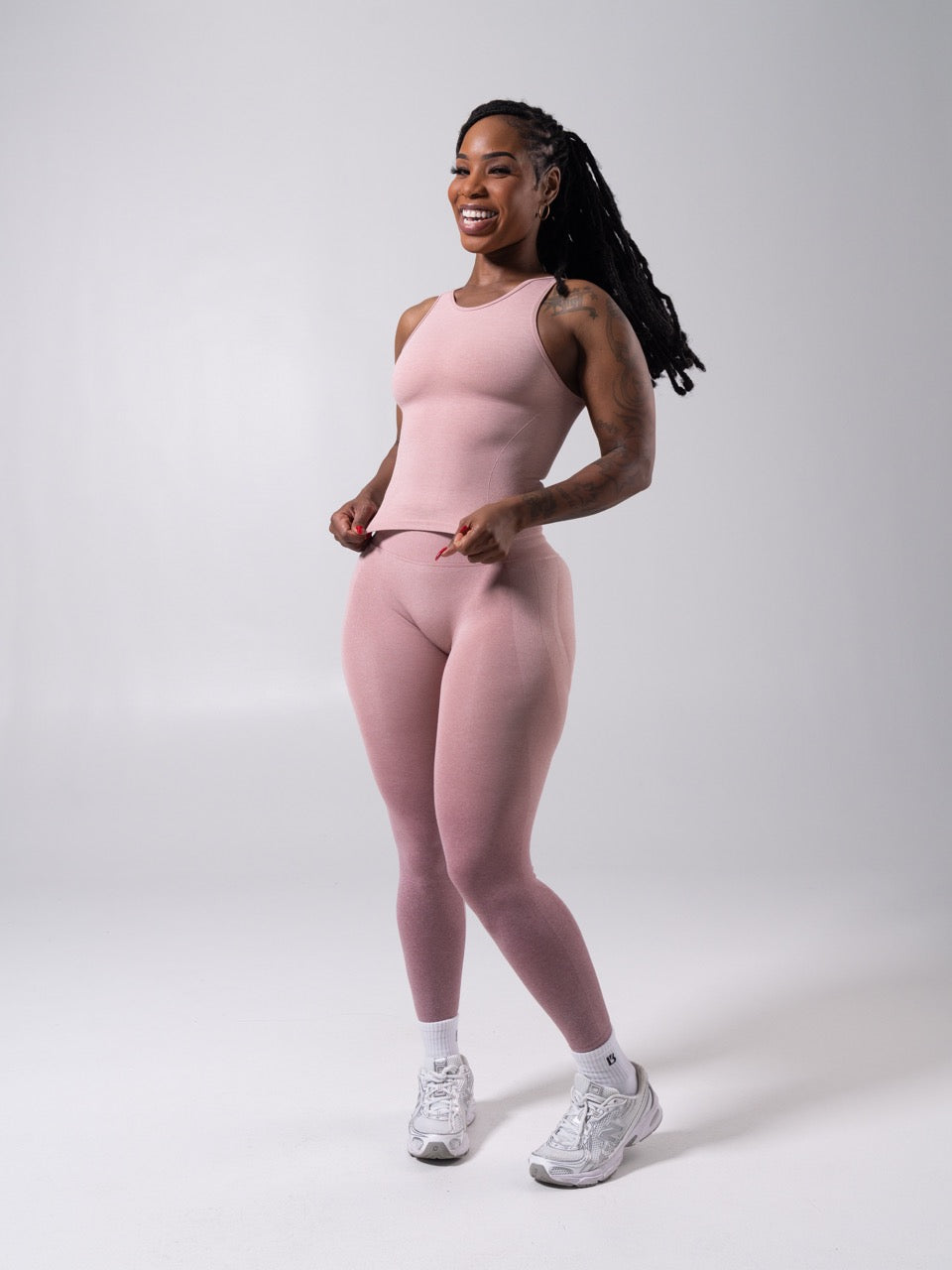 **PREORDER** Shape Seamless Hip Tank - Heather Rose Water