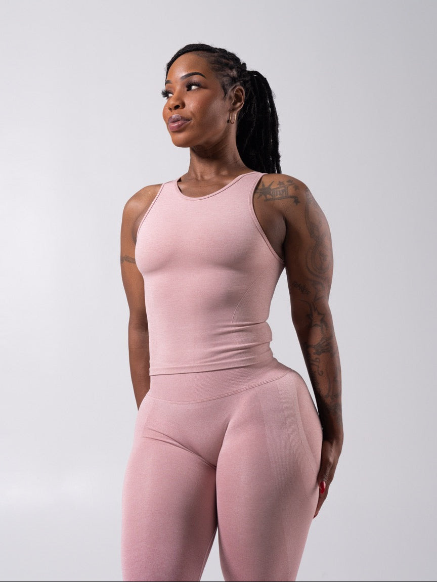 **PREORDER** Shape Seamless Hip Tank - Heather Rose Water