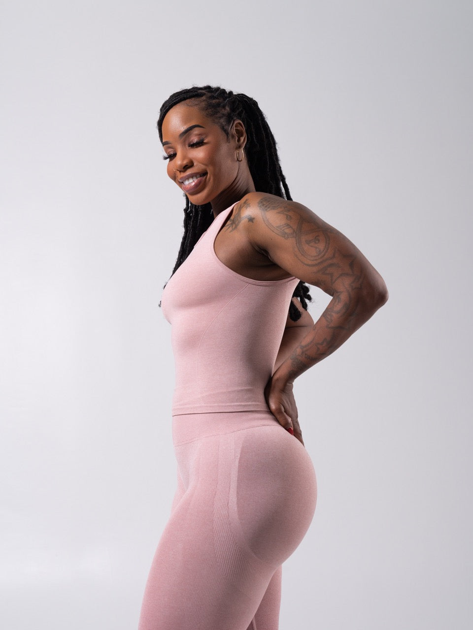 **PREORDER** Shape Seamless Hip Tank - Heather Rose Water