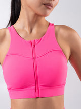 Thumbnail 3 of Wicked Zip Sports Bra - Hot Mess, 3 of 11