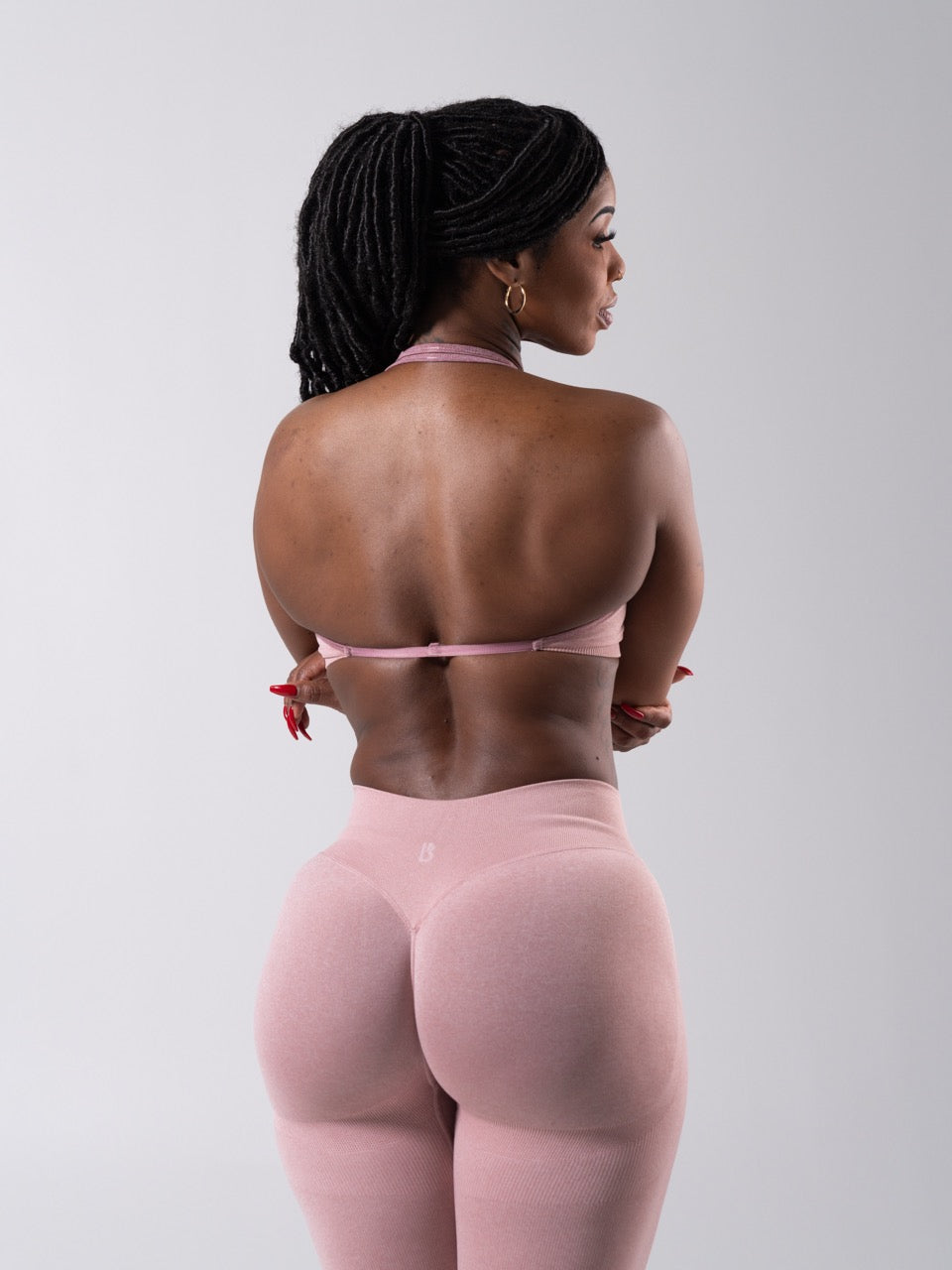 **PREORDER** Micro Seamless Sports Bra - Heather Rose Water