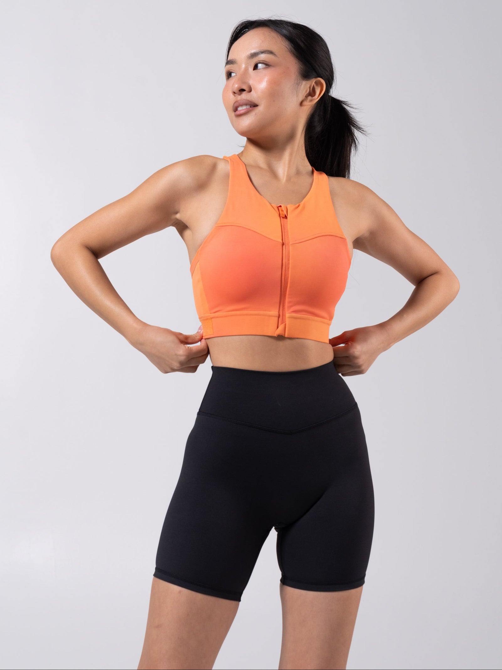 Wicked Zip Sports Bra - Lava Print