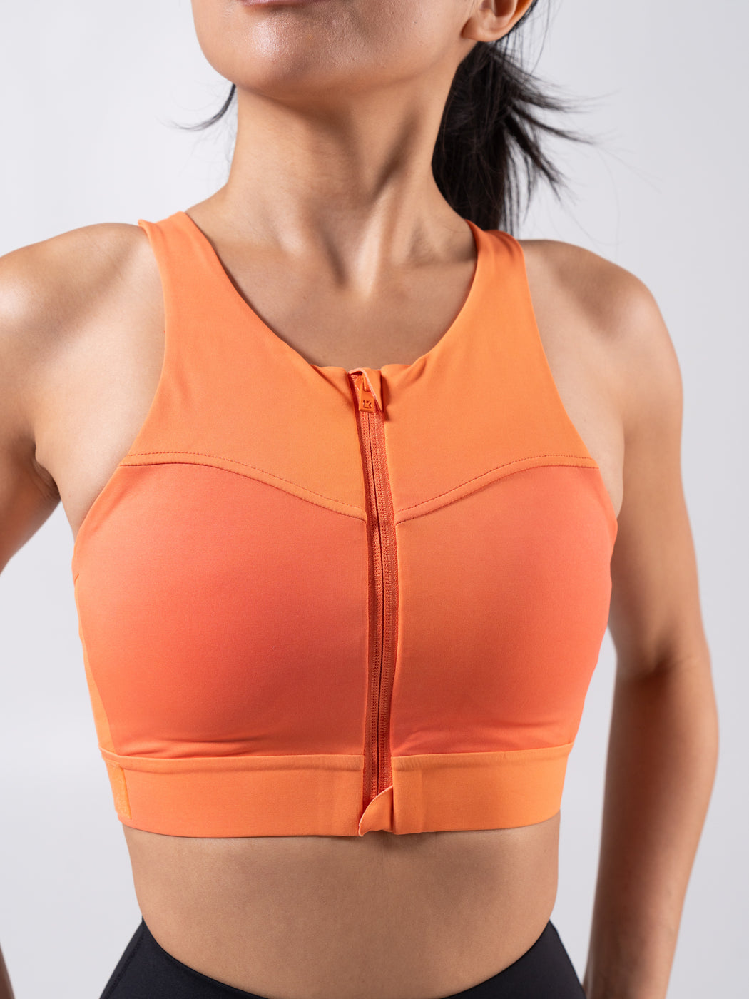 Wicked Zip Sports Bra - Lava Print