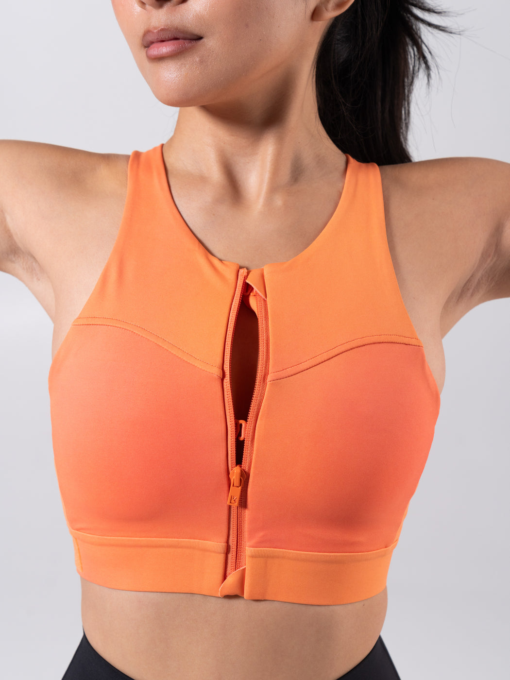 Wicked Zip Sports Bra - Lava Print
