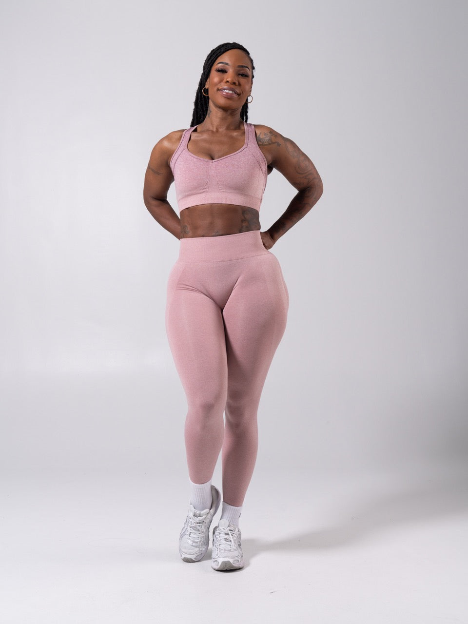 **PREORDER** Vida Seamless Sports Bra - Heather Rose Ombre