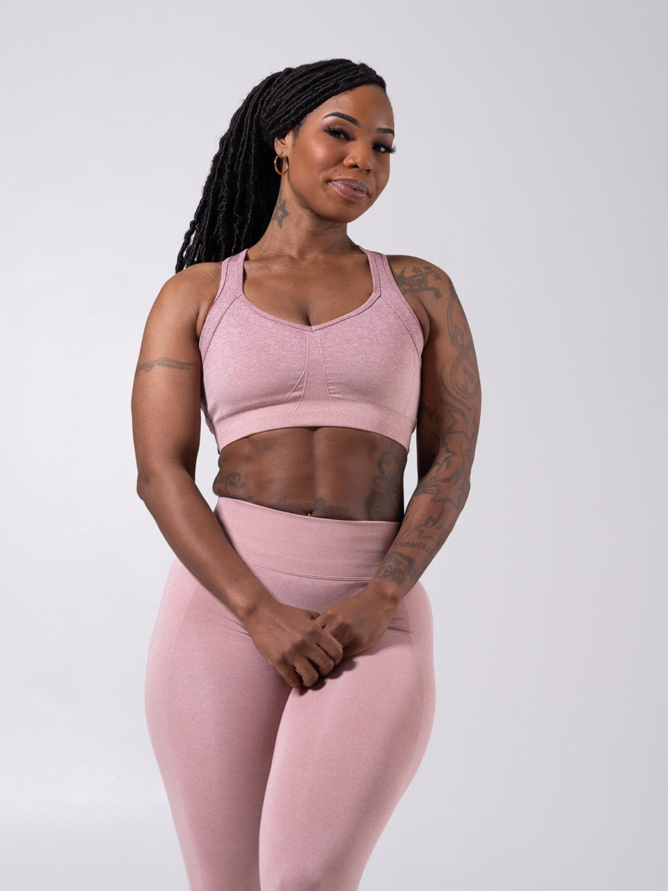 **PREORDER** Vida Seamless Sports Bra - Heather Rose Ombre