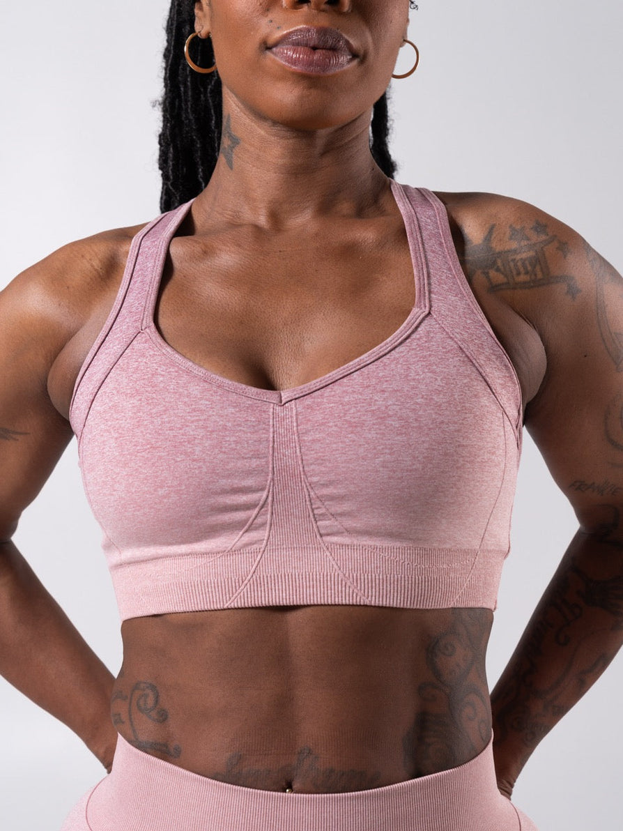 **PREORDER** Vida Seamless Sports Bra - Heather Rose Ombre
